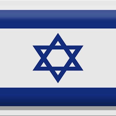 Targa in metallo Bandiera Israele 30x20 cm Bandiera di Israele