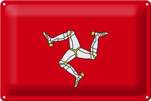 Blechschild Flagge Isle of Man 30x20cm Flag of Isle of Man