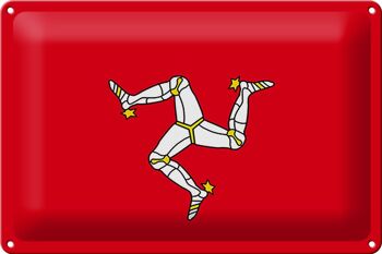 Drapeau en étain de l'île de Man, 30x20cm, drapeau de l'île de Man 1