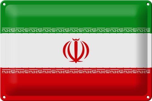 Blechschild Flagge Iran 30x20cm Flag of iran