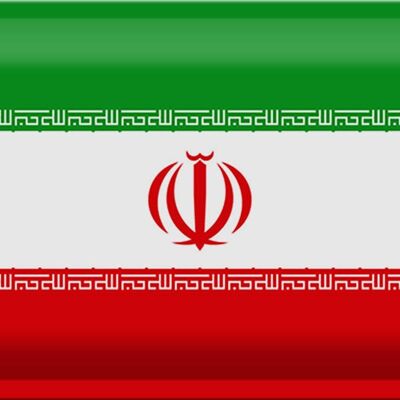 Targa in metallo Bandiera dell'Iran 30x20 cm Bandiera dell'Iran