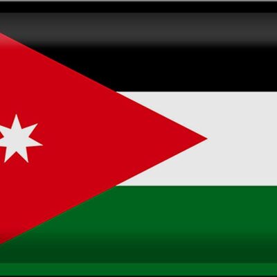 Cartel de chapa Bandera de Jordania 30x20cm Bandera de Jordania