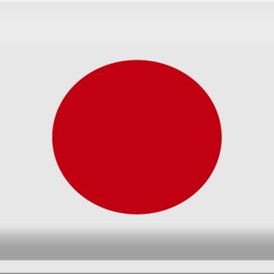 Targa in metallo Bandiera Giappone 30x20 cm Bandiera del Giappone