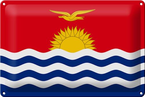 Blechschild Flagge Kiribati 30x20cm Flag of Kiribati