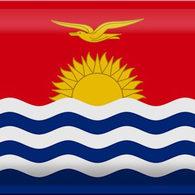 Targa in metallo Bandiera Kiribati 30x20 cm Bandiera di Kiribati