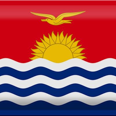 Blechschild Flagge Kiribati 30x20cm Flag of Kiribati