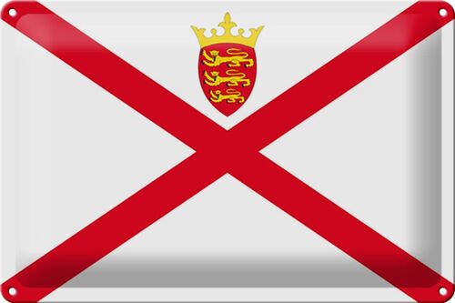 Blechschild Flagge Jersey 30x20cm Flag of Jersey