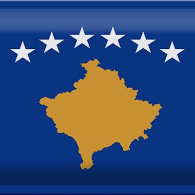 Cartel de chapa Bandera de Kosovo 30x20cm Bandera de Kosovo