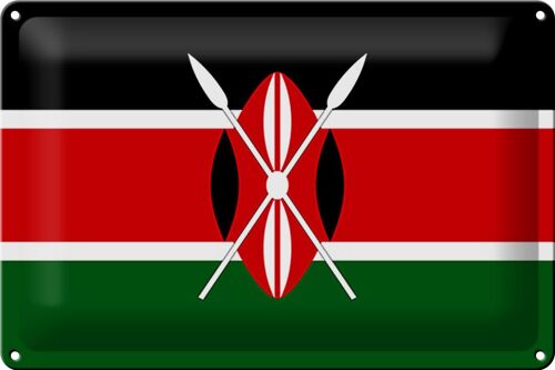 Blechschild Flagge Kenia 30x20cm Flag of Kenya