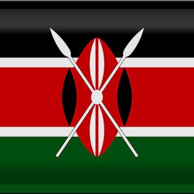 Signe en étain Drapeau du Kenya 30x20cm Drapeau du Kenya