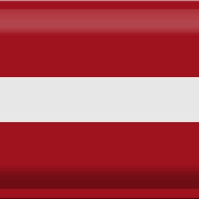 Letrero de chapa Bandera de Letonia 30x20cm Bandera de Letonia