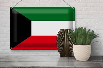 Drapeau en étain du Koweït, 30x20cm, drapeau du Koweït 3