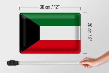 Drapeau en étain du Koweït, 30x20cm, drapeau du Koweït 4
