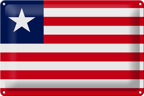 Blechschild Flagge Liberia 30x20cm Flag of Liberia