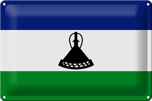 Blechschild Flagge Lesotho 30x20cm Flag of Lesotho