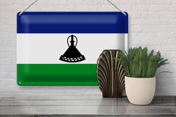 Drapeau en étain du Lesotho, 30x20cm, drapeau du Lesotho 3