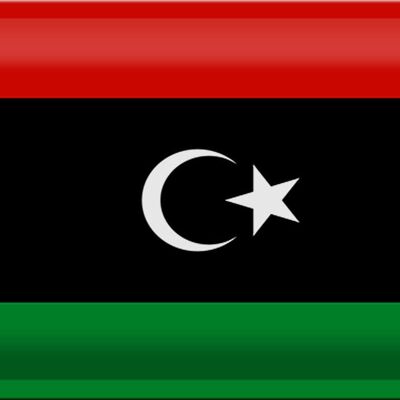 Targa in metallo Bandiera della Libia 30x20 cm Bandiera della Libia