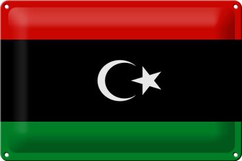 Signe en étain drapeau de la Libye 30x20cm drapeau de la Libye 1