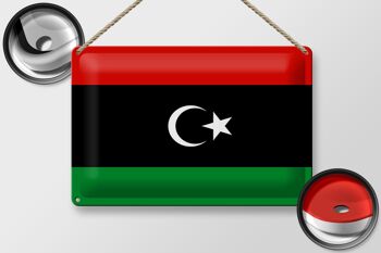 Signe en étain drapeau de la Libye 30x20cm drapeau de la Libye 2