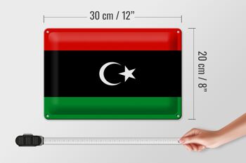 Signe en étain drapeau de la Libye 30x20cm drapeau de la Libye 4