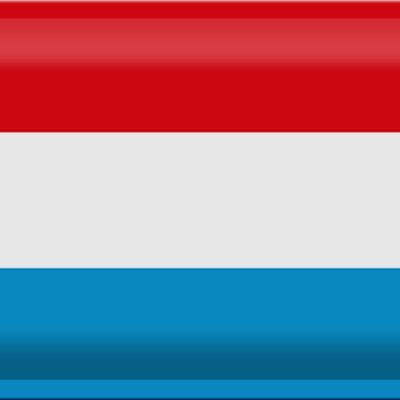 Cartel de chapa Bandera de Luxemburgo 30x20cm Bandera de Luxemburgo