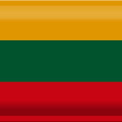 Blechschild Flagge Litauen 30x20cm Flag of Lithuania