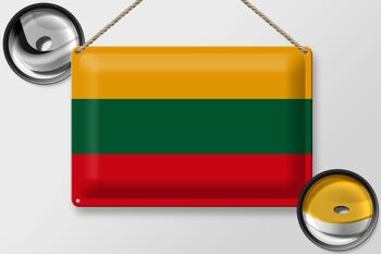 Drapeau en étain de la lituanie, 30x20cm, drapeau de la lituanie 2