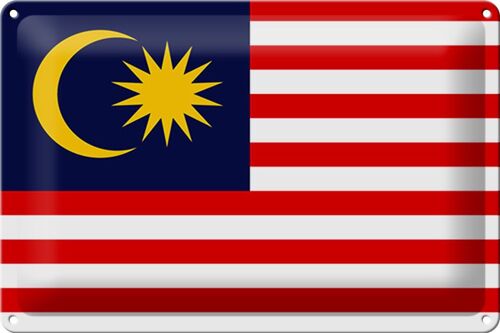 Blechschild Flagge Malaysia 30x20cm Flag of Malaysia