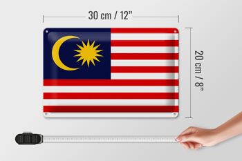 Drapeau en étain de la Malaisie, 30x20cm, drapeau de la Malaisie 4