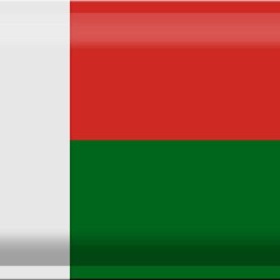 Cartel de chapa Bandera de Madagascar 30x20cm Bandera de Madagascar