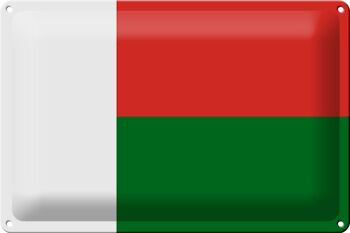 Signe en étain Drapeau de Madagascar 30x20cm Drapeau de Madagascar 1