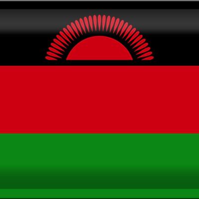 Cartel de chapa Bandera de Malawi 30x20cm Bandera de Malawi