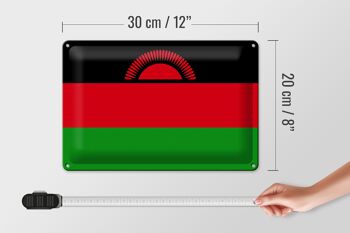 Drapeau en étain du Malawi, 30x20cm, drapeau du Malawi 4