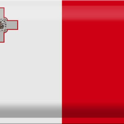Targa in metallo Bandiera di Malta 30x20 cm Bandiera di Malta