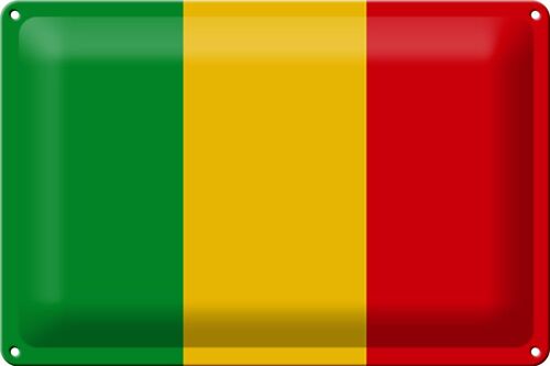 Blechschild Flagge Mali 30x20cm Flag of Mali