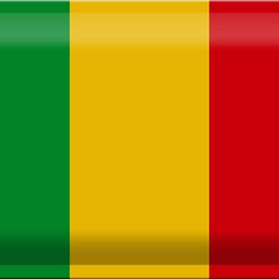 Signe en étain drapeau du Mali 30x20cm drapeau du Mali