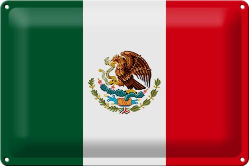 Blechschild Flagge Mexiko 30x20cm Flag of Mexico