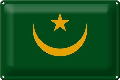Blechschild Flagge Mauretanien 30x20cm Flag of Mauritania