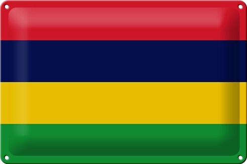 Blechschild Flagge Mauritius 30x20cm Flag of Mauritius