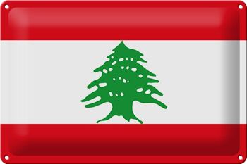 Drapeau du Liban en étain, 30x20cm, drapeau du Liban 1