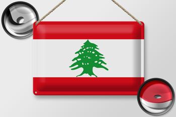 Drapeau du Liban en étain, 30x20cm, drapeau du Liban 2