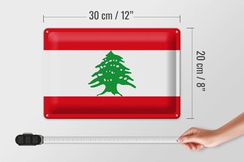 Drapeau du Liban en étain, 30x20cm, drapeau du Liban 4