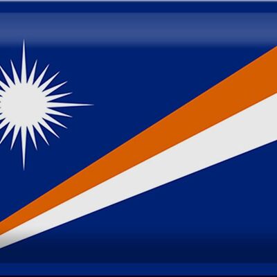 Panneau en tôle drapeau Îles Marshall 30x20cm Îles Marshall