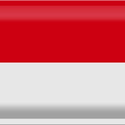 Blechschild Flagge Monaco 30x20cm Flag of Monaco