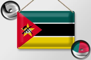 Signe en étain drapeau du Mozambique 30x20cm drapeau du Mozambique 2