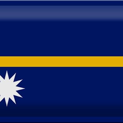 Cartel de chapa Bandera de Nauru 30x20cm Bandera de Nauru