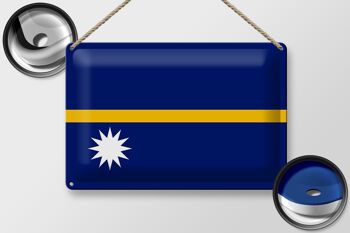 Signe en étain drapeau Nauru 30x20cm drapeau de Nauru 2