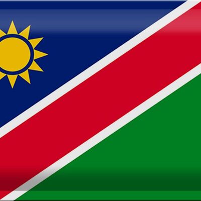 Targa in metallo Bandiera Namibia 30x20 cm Bandiera della Namibia