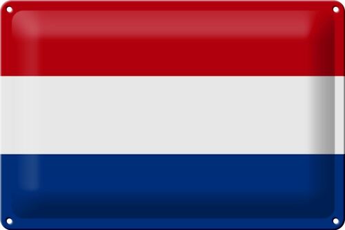 Blechschild Flagge Niederlande 30x20cm Flag of Netherlands