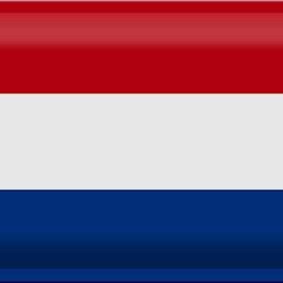 Targa in metallo Bandiera Paesi Bassi 30x20 cm Bandiera dei Paesi Bassi